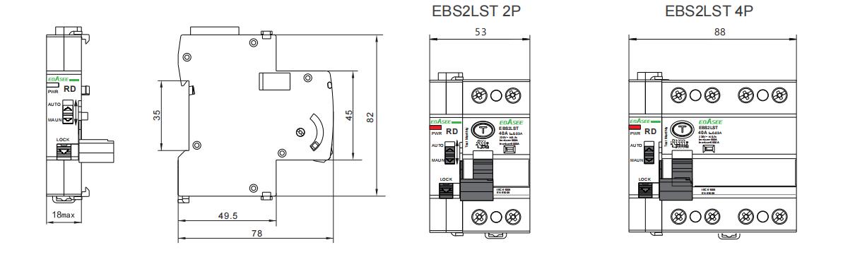 EBS2LST Residual Current Circuit Breaker