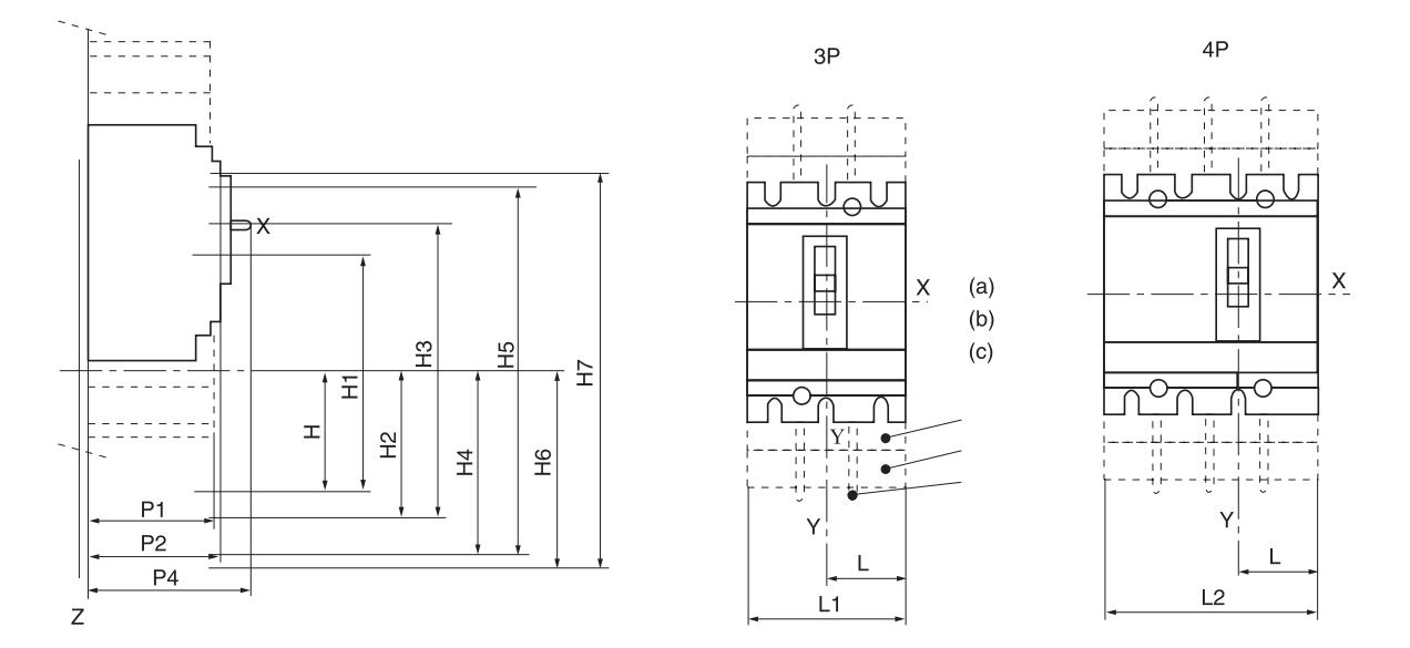 EBS6M Moulded Case Circuit Breaker Dimensions