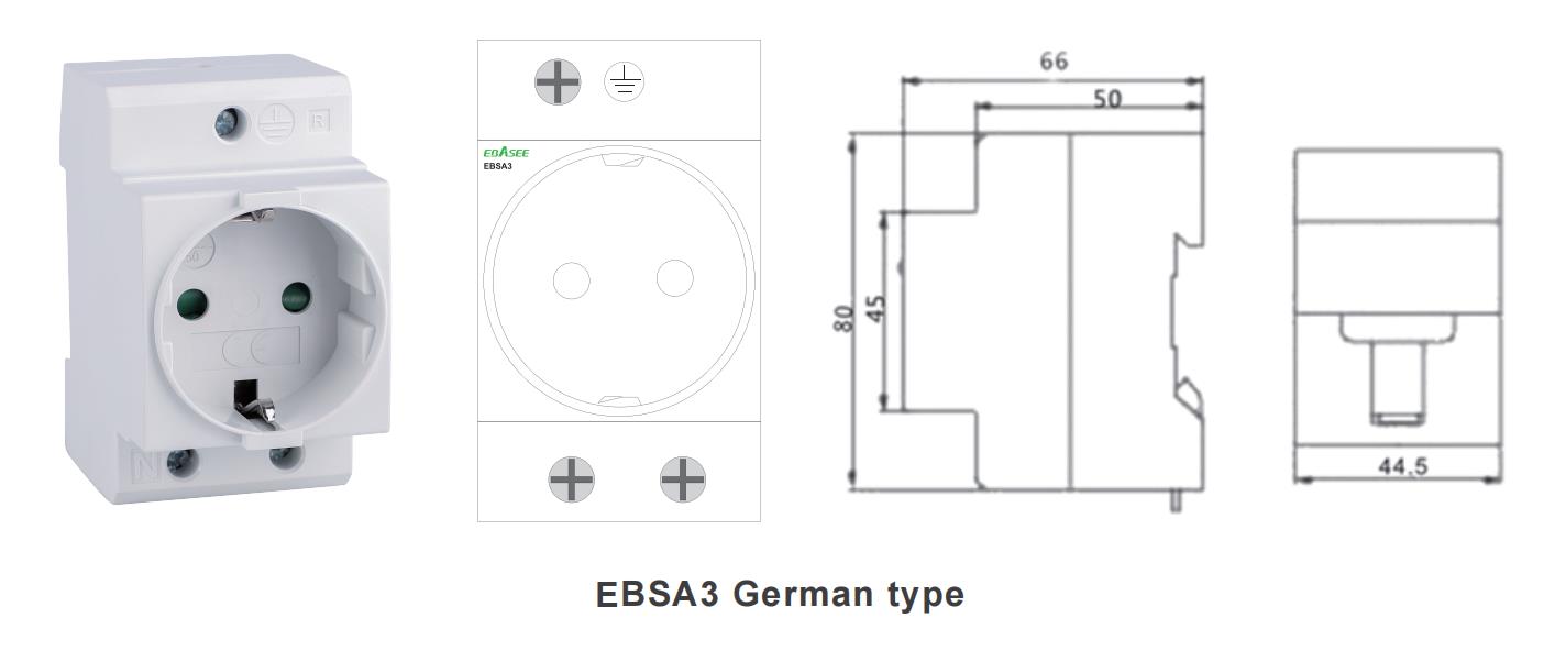 EBSA3 Modular Socket Dimensions