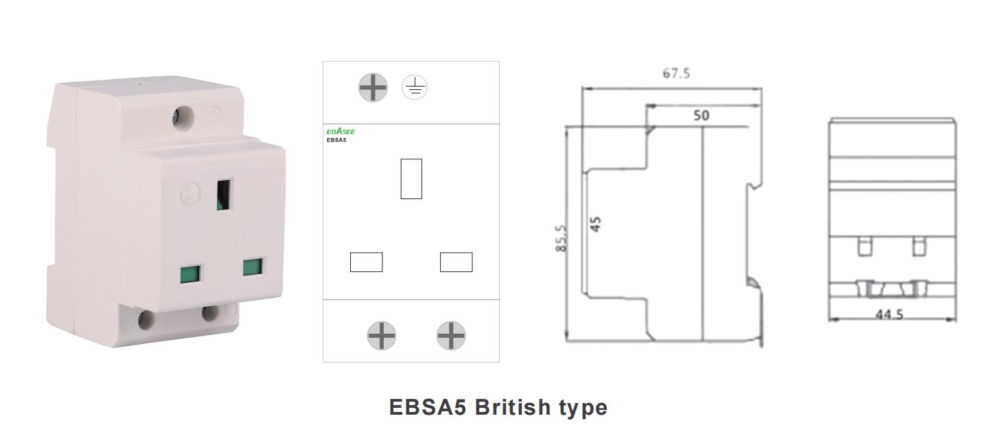 EBSA5 British Modular Socket Dimensions
