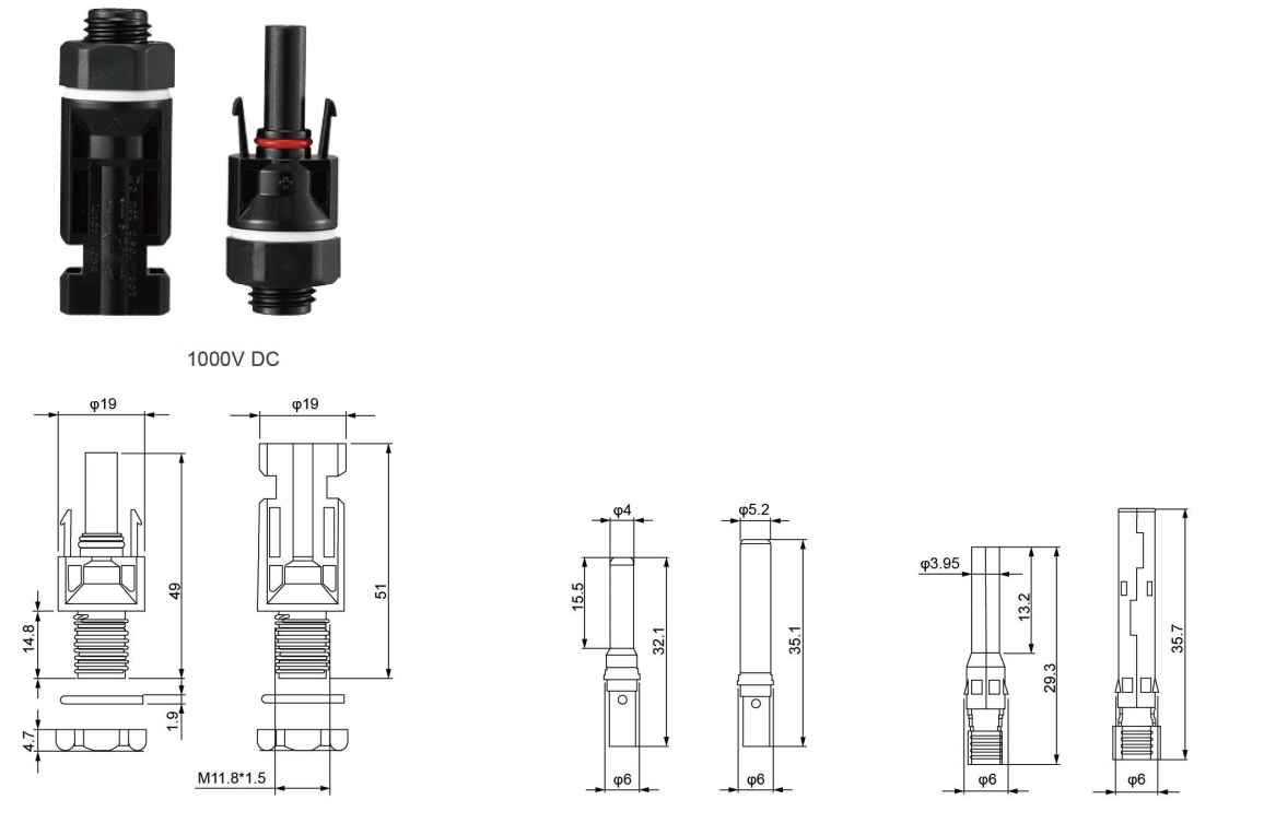Solar PV Connector – Compatible with MC4 Standards
