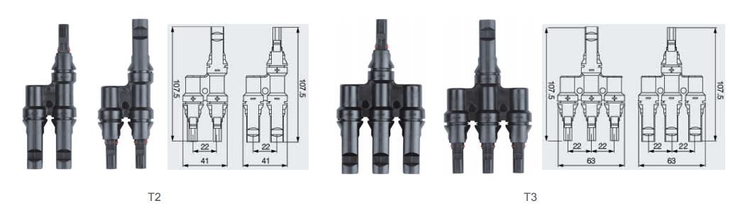 PV-MC4T Photovoltaic DC connector Dimensions 2