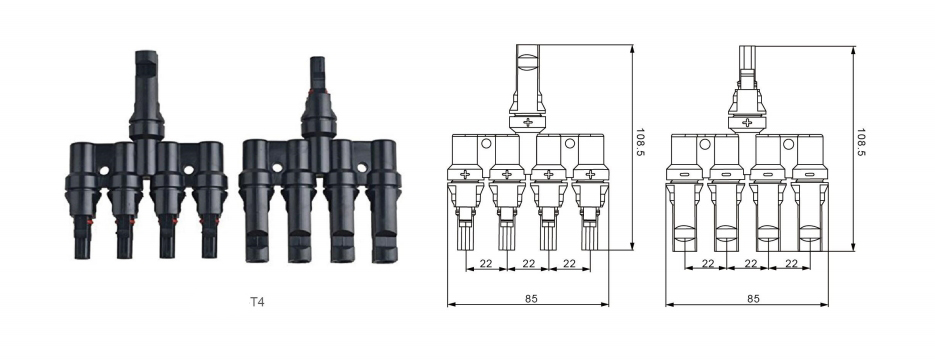 DC Cable Connector for MC4 Style Systems