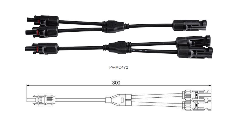 PV-MC4Y2 DC connector Dimensions