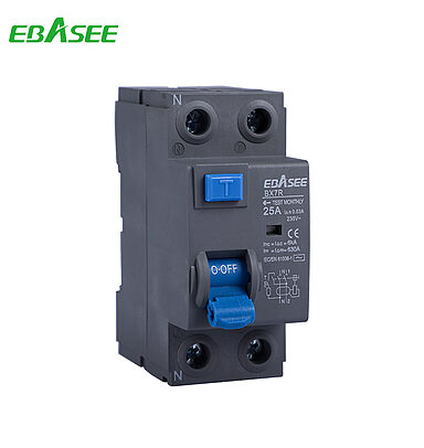 EBASEE BX7R Black 25A 2P Residual Current Circuit Breaker