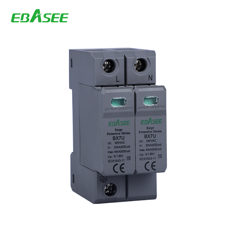 EBASEE BX7U Black 2P Surge Protector