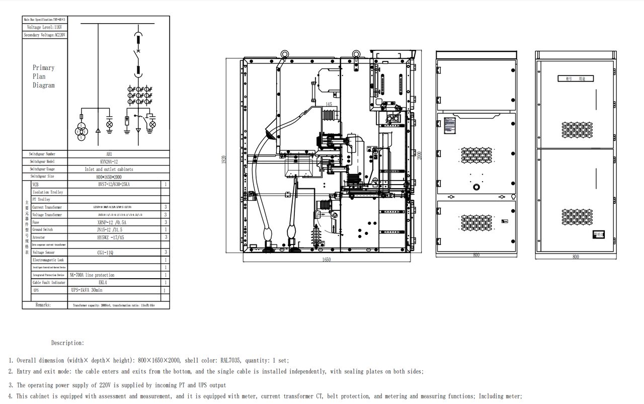 Medium-Voltage Switchgear Schematic