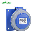 SN-3132 16A IP67 2P+E Flanged socket straight
