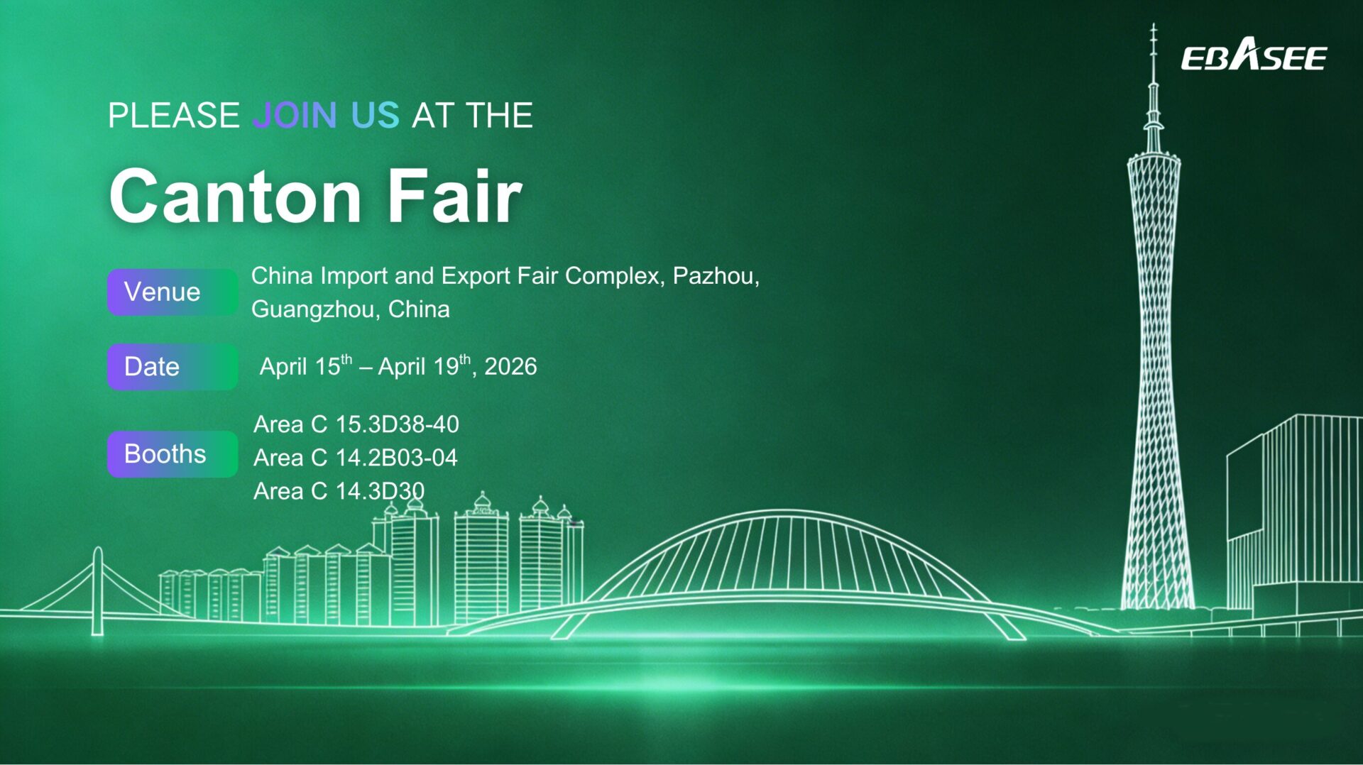 EBASEE 139th Canton Fair invitation 2026