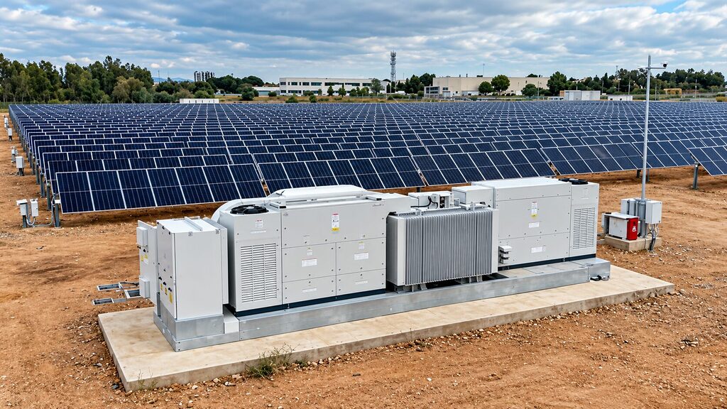 Pv String Combainer How Does a Utility-Scale Solar Power Plant Deliver Electricity to Homes ...