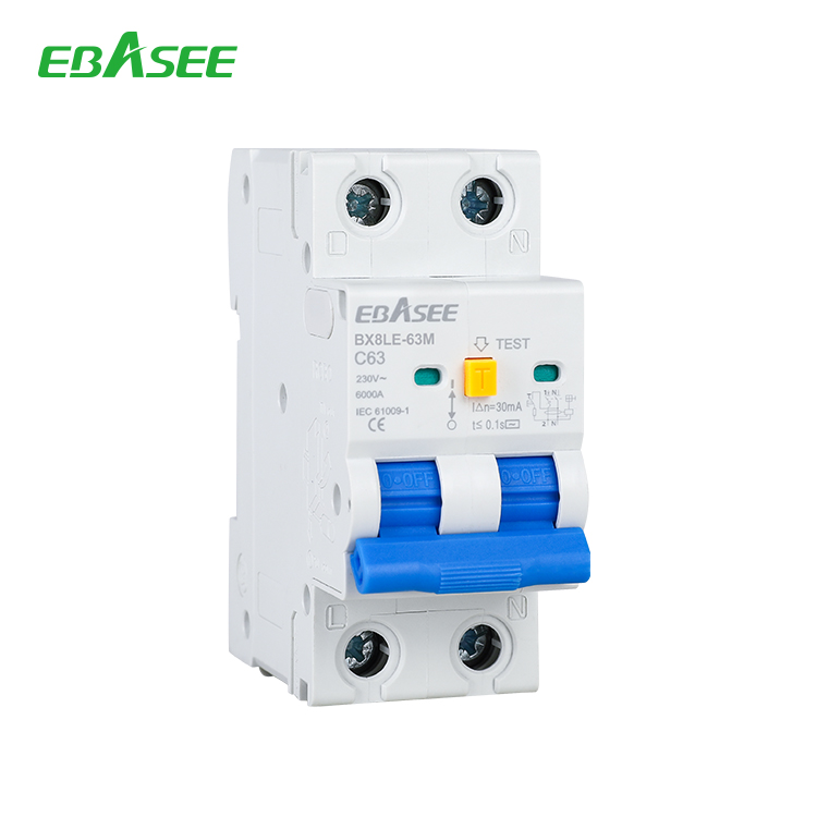 BX8LE-63 RCBO Residual Current Circuit Breaker with Over Current Protection
